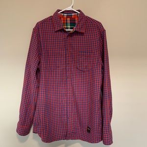 Marvel Avengers Five Four Captain America Reversible Flannel L/S Shirt, size L